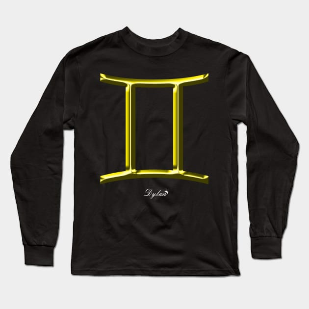 Gemini Zodiac Long Sleeve T-Shirt by DylanArtNPhoto